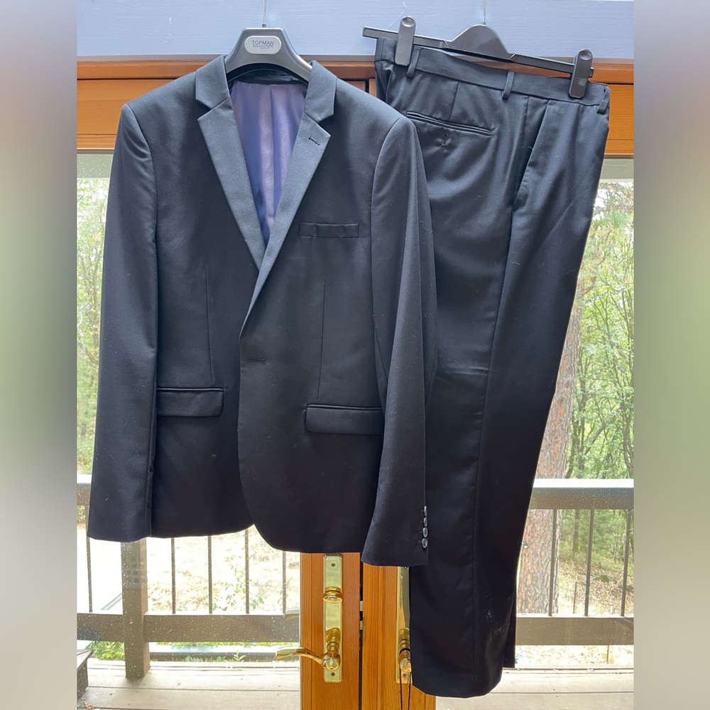 Topman Classic Black Men's Suit 40R/34R